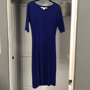 DVF Cobalt blue fitted Jersey dress